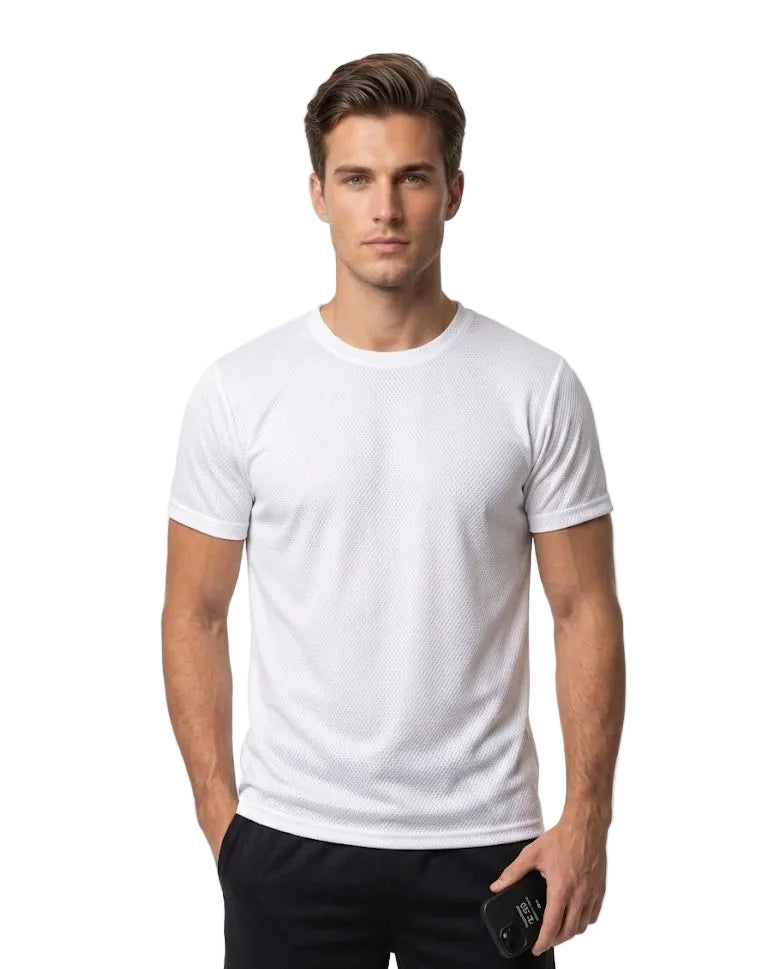 MASH WHITE DRYFIT TSHIRT